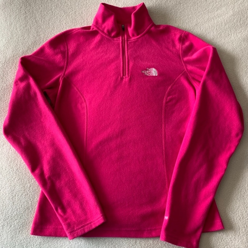 THE NORTH FACE Pink Fleece Pullover Sweater Mock Neck TKA 100 Women's XS